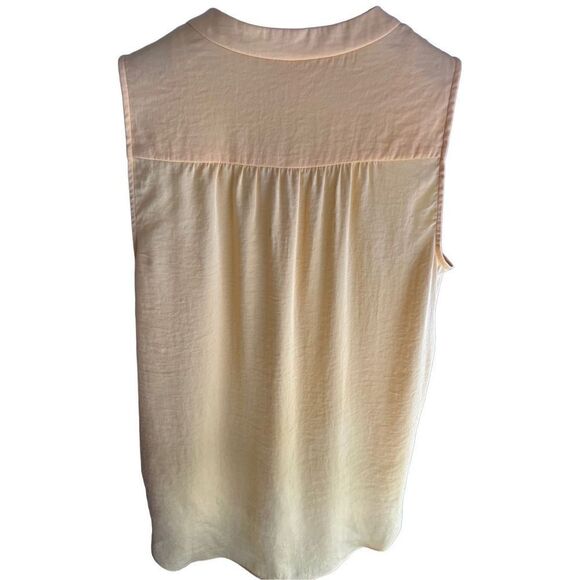 Vince Camuto Women’s Short Sleeve Tank NWT SZ M Dandelion Yellow - Picture 2 of 10